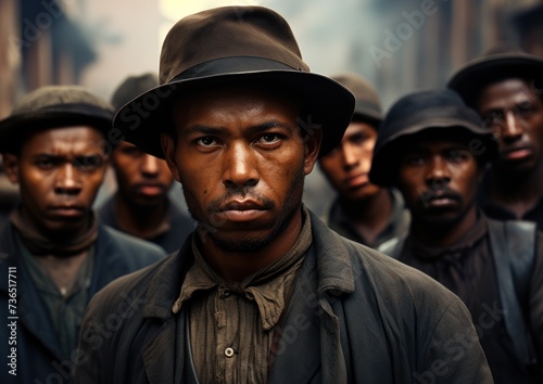 A group of men standing next to each other, posing for a photo.