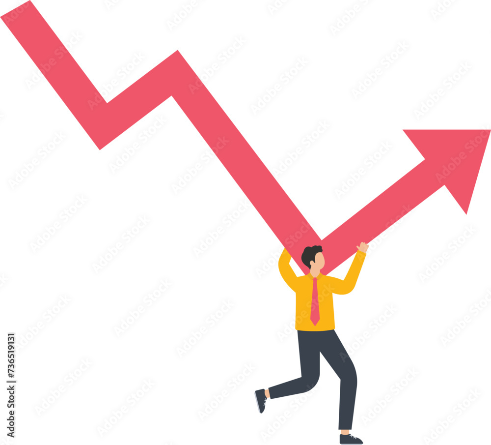 A man carries a red stock market graph, Financial analysis and market trends concept,
A man carries a red stock market graph, Financial analysis and market trends concept,
