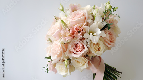 wedding bouquet on white background