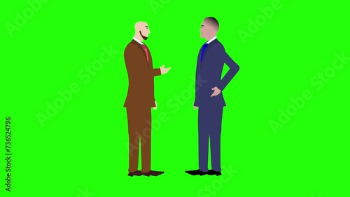 Wallpaper Mural Animation of two business man character talking each other on green screen chroma key Torontodigital.ca