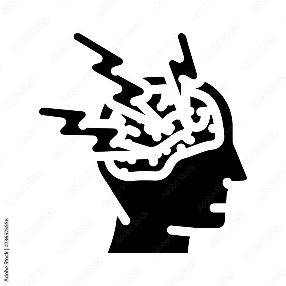 neurological disorders neuroscience neurology glyph icon vector illustration neurological disorders neuroscience neurology glyph icon vector illustration