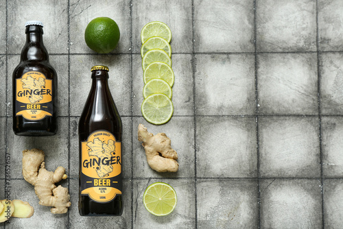Composition with bottles of...