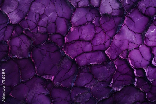 Vibrant Plain magma cracks purple. Eruption fire. Generate Ai