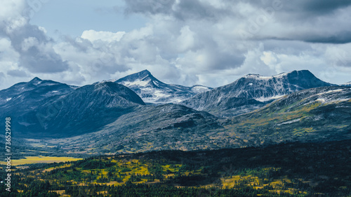 Majestic mountains in Norway. Trollheimen Mountains.