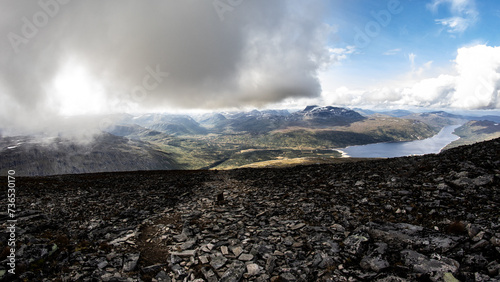 Rocky mountains in Norway. Trollheimen Mountains. photo