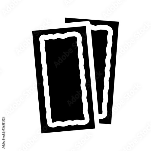 waxing strip hair salon glyph icon vector illustration