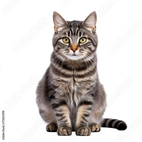 cat isolated on white background. With clipping path. © Alina