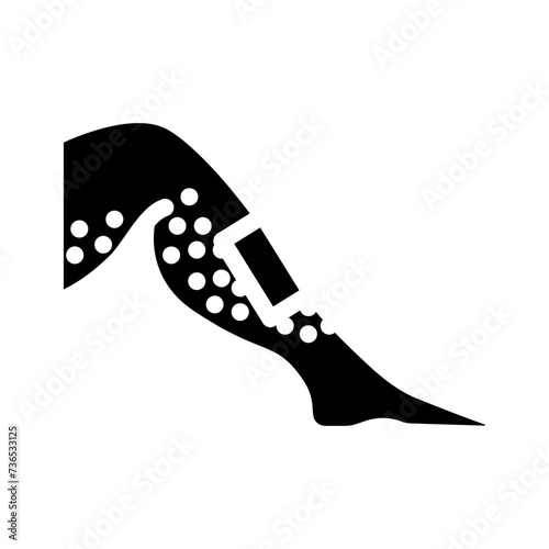 leg hair removal female glyph icon vector illustration