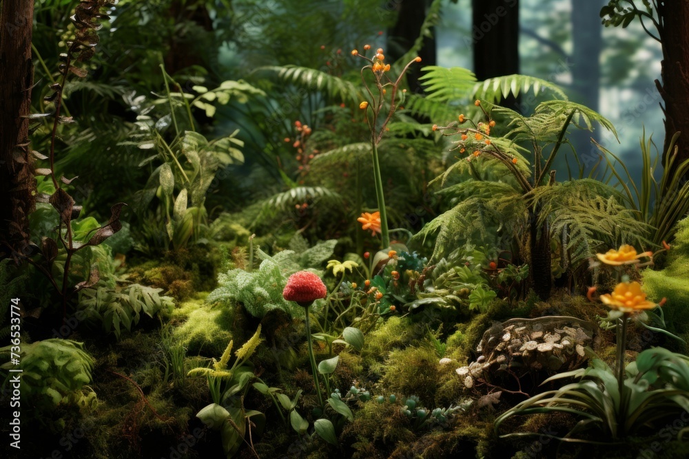 Fototapeta premium Plant growing soil closeup. Farm nature. Generate Ai