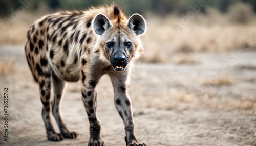 Hyena, isolated white background  © abu