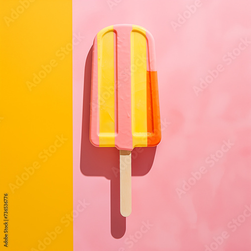 Tri-Color Popsicle on a Dual Background