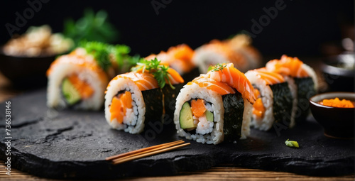 Various types of sushi