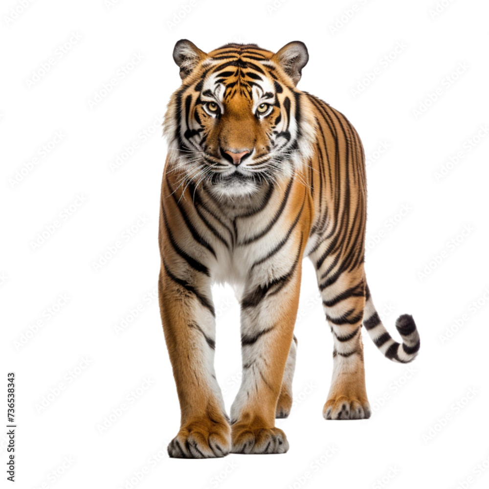 tiger isolated on white background. With clipping path.