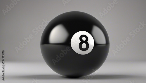 No. 8 black billiard ball on isolated white background  © abu