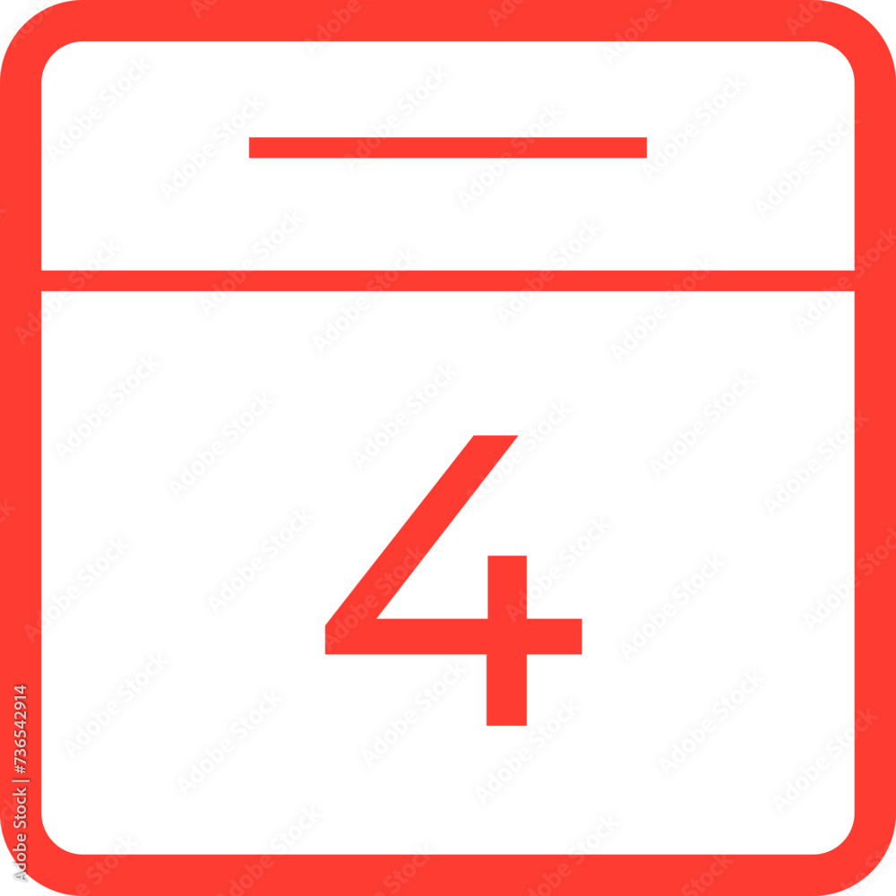 Obraz premium Vector simple icon calendar, 31 day of the month, collection of calendar symbols.