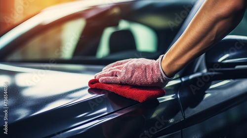 Car Wash: Hand Washing Black Vehicle