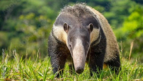 brazil close up of giant anteater in grass photo