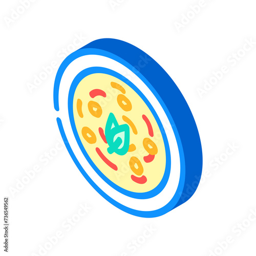 tom kha gai thai cuisine isometric icon vector illustration
