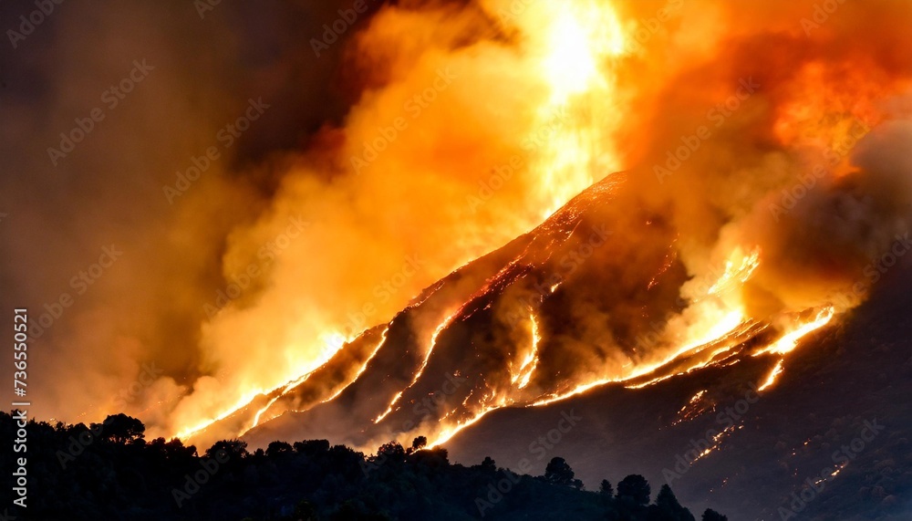nature s fury unleashed dramatic visuals portraying the untamed power of forest fires as they engulf areas in flames