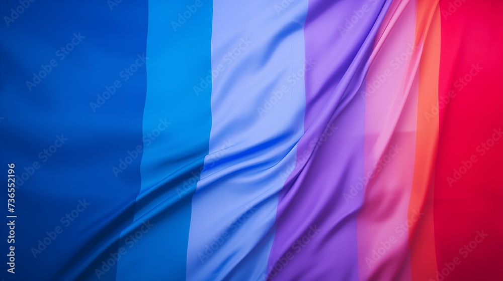 Photograph of a pride flag. Symbol of equal rights. LGBTQ+ acceptance.