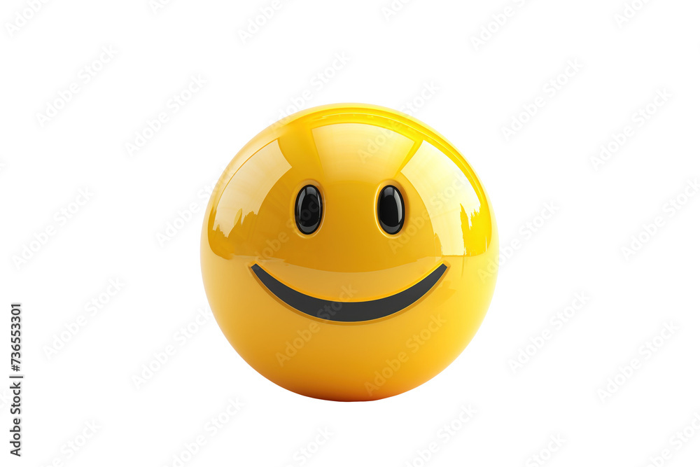 Fototapeta premium Classic smiley emoji isolated on white