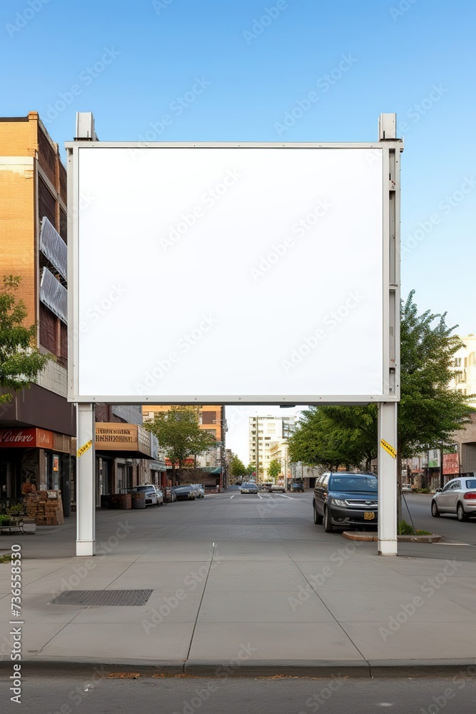 billboard blank for outdoor advertising,Blank A board sign mockup in the urban environment, empty space to display your advertising or branding campaign, blank white large billboard mockup design,