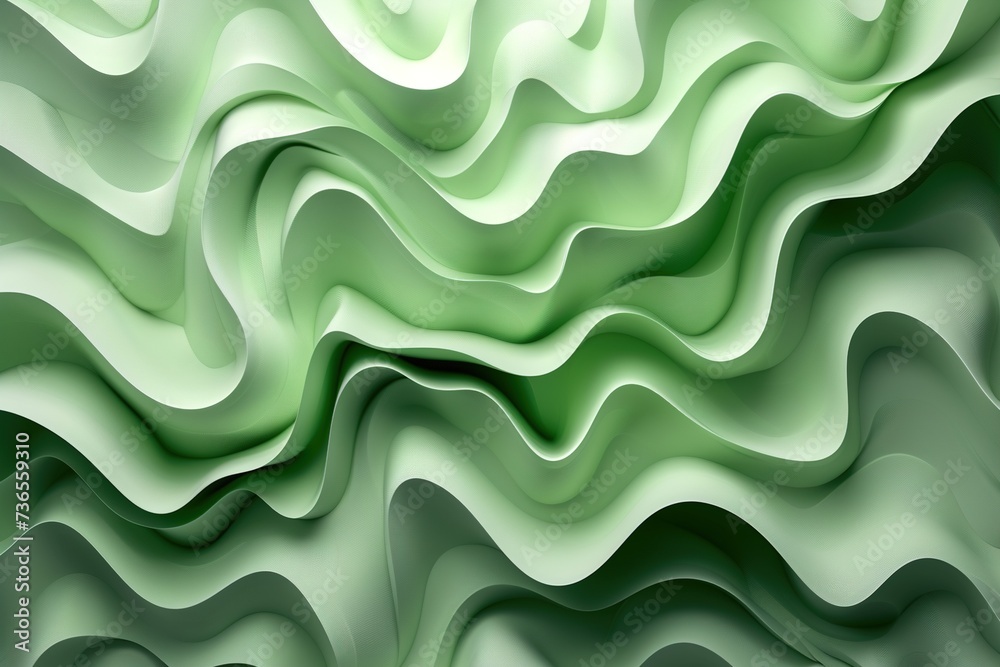 Abstract organic green wavy background.