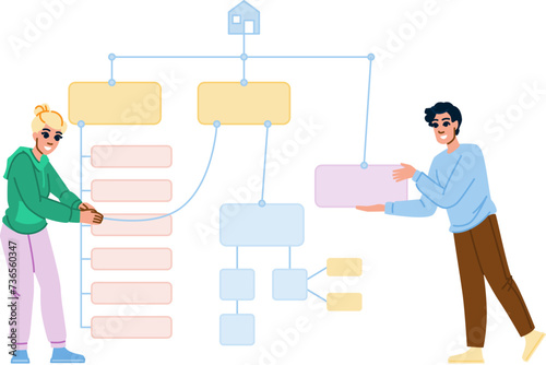 chart sitemap vector