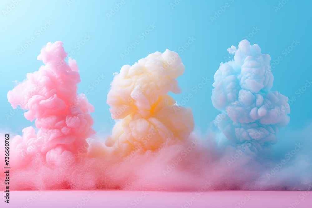 Colorful cotton candy. Colorful cotton candy.