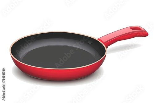 Cartoon frying pan isolated on white background.