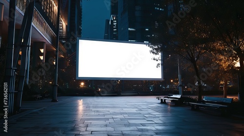 Blank outdoor Event advertisment screen for marketing purpose, Empty LED screen for event advertisment, white LED screen mockup --ar 16:9 --v 6 Job ID: 085b2cd3-33d3-4d53-abef-c4cc6ddf666e