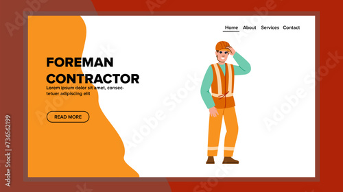 worker foreman contractor vector