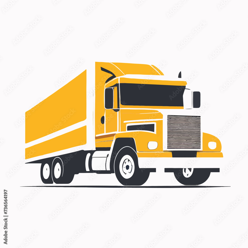 truck logo on a white background 