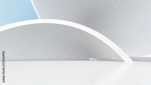 Futuristic architecture background 3d render