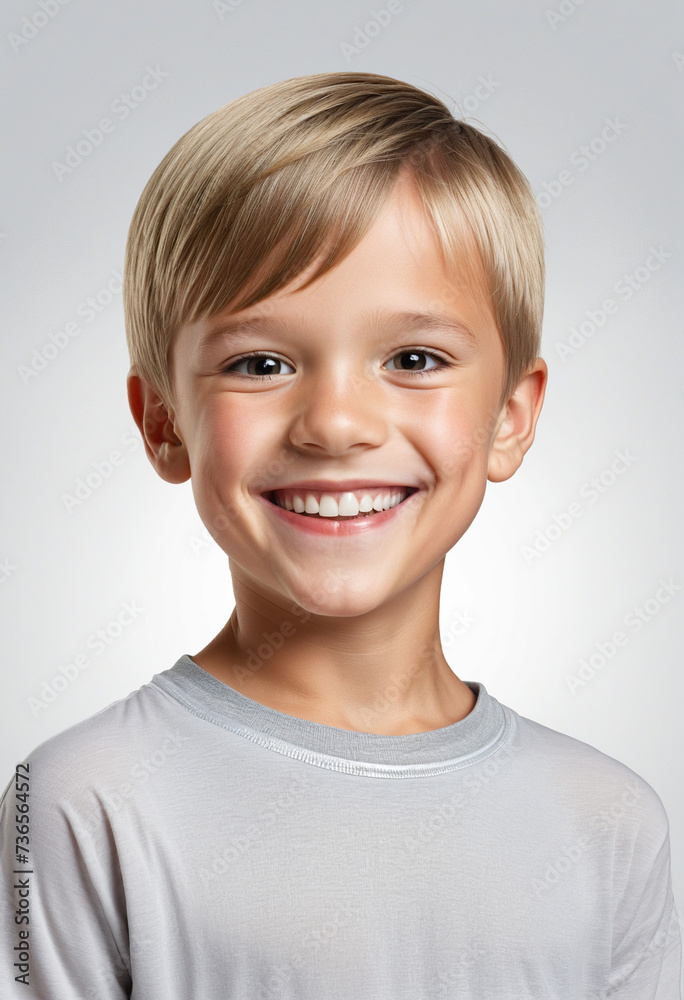 Happy young boy isolated on white background Happy young boy isolated on white background