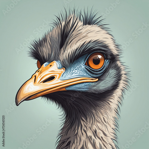 Emu bird artwork for Australia Day vacation photo