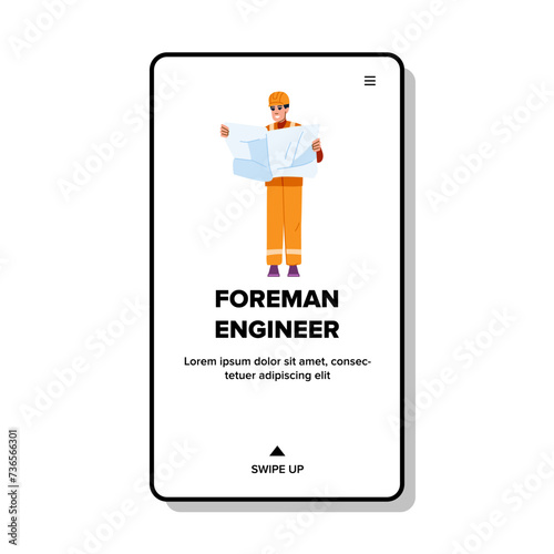 contractor foreman engieer vector