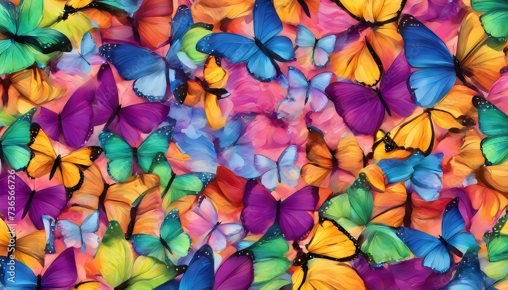 Colorful Assortment of Butterflies
