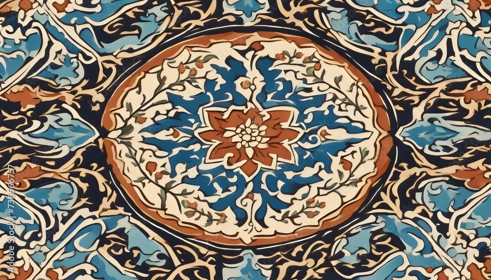 Traditional Floral Tilework Design