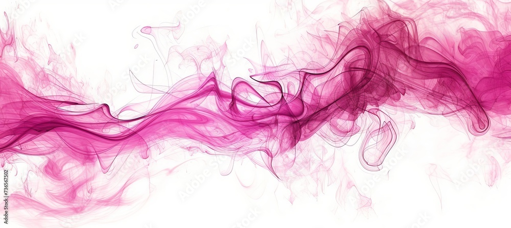 Fototapeta premium Abstract pink and white delicate soft waves flowing design background, modern digital art concept