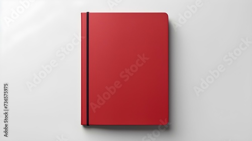 Wallpaper Mural Blank red Notebook on a white Background. Business Mockup with Copy Space Torontodigital.ca