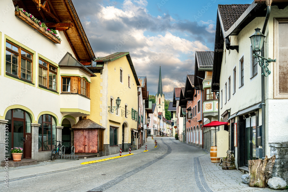 Historic buildings at the old town of Garmisch-Partenkirchen