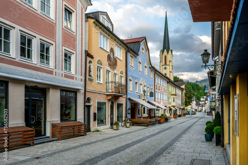 Historic buildings at the old town of Garmisch-Partenkirchen