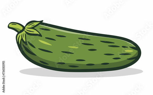 Fresh Garden Tomatoes & Cucumbers Icon Illustration  