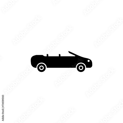 Cabriolet Flat Vector Icon