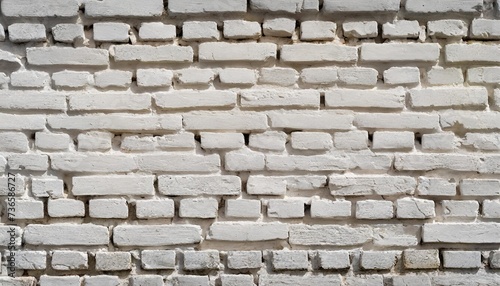 white painted old brick wall panoramic background