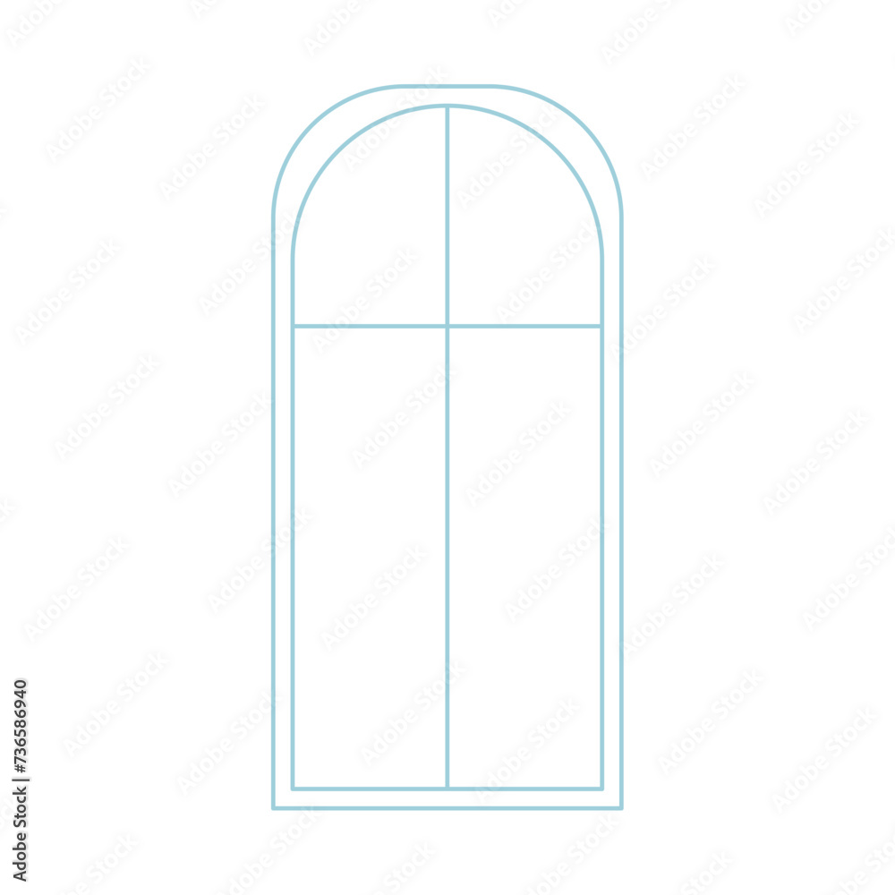 Sketch of a window icon Vector illustration Sketch of a window icon Vector illustration