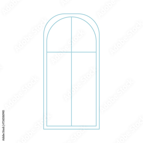 Sketch of a window icon Vector illustration