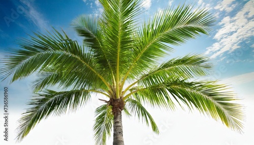 green palm tree isolated on white © Richard