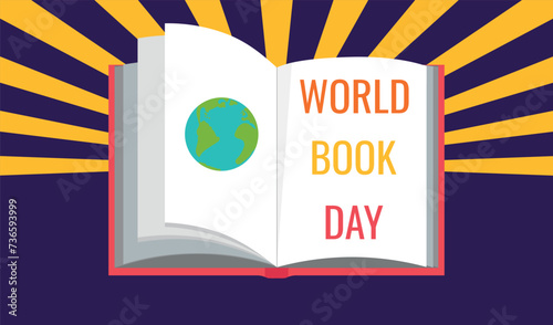 World book day concept. Vector illustration.	